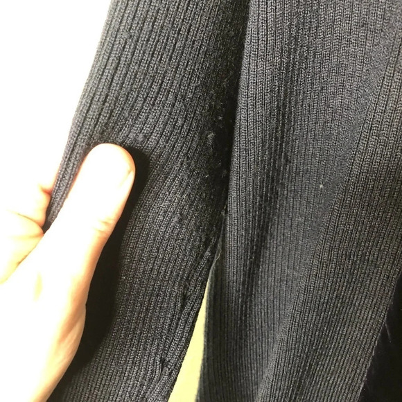 Dana Buchman Velvet Trim Wool Knit Button Down Size Small - Picture 4 of 6